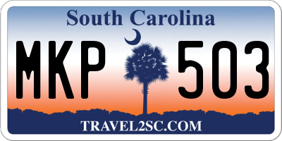 SC license plate MKP503