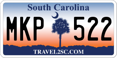 SC license plate MKP522
