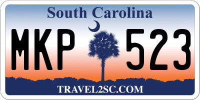 SC license plate MKP523