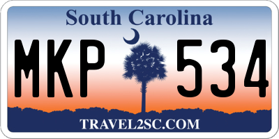 SC license plate MKP534