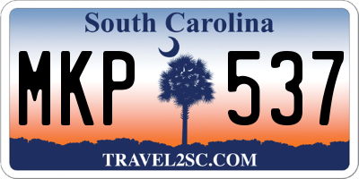 SC license plate MKP537