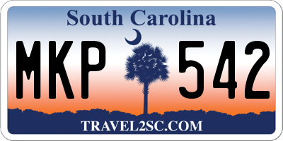 SC license plate MKP542