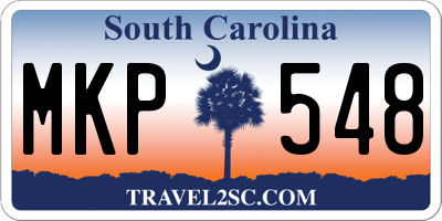 SC license plate MKP548