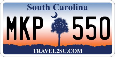 SC license plate MKP550