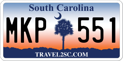 SC license plate MKP551