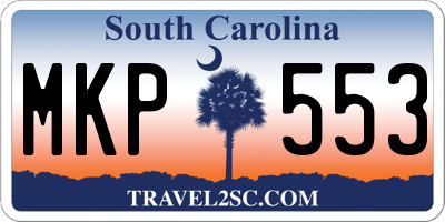 SC license plate MKP553