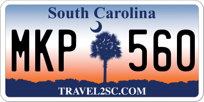 SC license plate MKP560