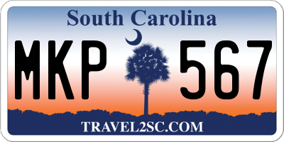SC license plate MKP567