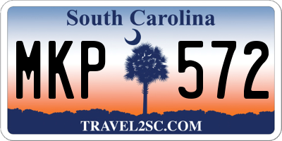 SC license plate MKP572