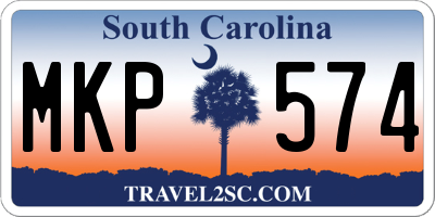 SC license plate MKP574
