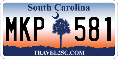 SC license plate MKP581
