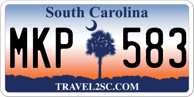 SC license plate MKP583