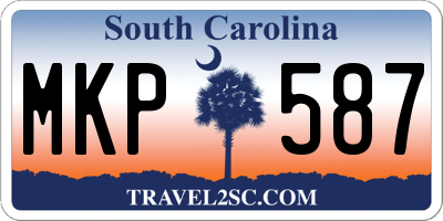 SC license plate MKP587