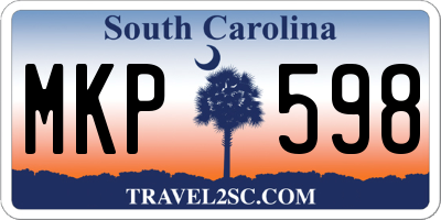 SC license plate MKP598