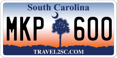 SC license plate MKP600
