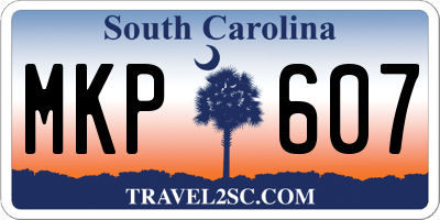 SC license plate MKP607