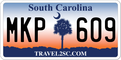 SC license plate MKP609