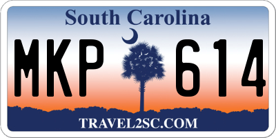 SC license plate MKP614
