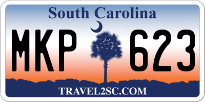 SC license plate MKP623
