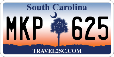 SC license plate MKP625