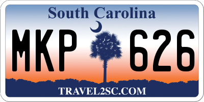 SC license plate MKP626