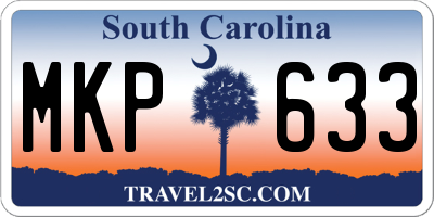 SC license plate MKP633