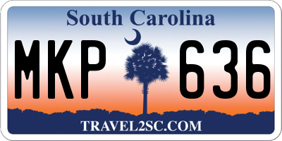 SC license plate MKP636