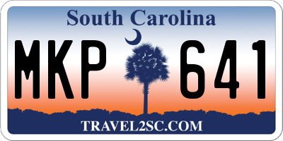 SC license plate MKP641