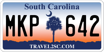 SC license plate MKP642