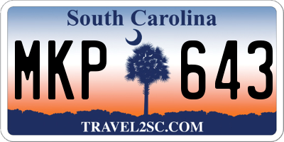 SC license plate MKP643