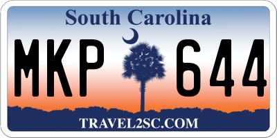 SC license plate MKP644