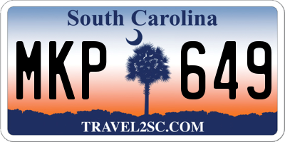 SC license plate MKP649