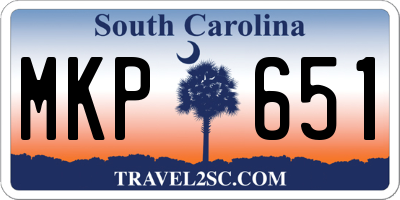 SC license plate MKP651