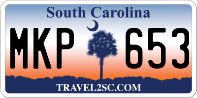 SC license plate MKP653