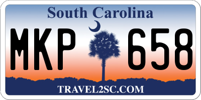 SC license plate MKP658