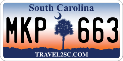 SC license plate MKP663