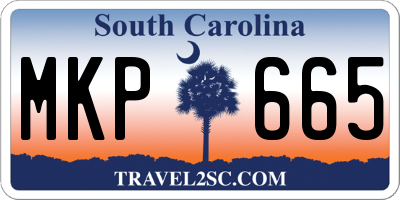 SC license plate MKP665