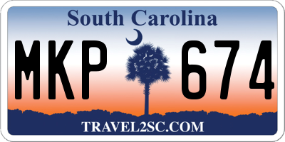 SC license plate MKP674
