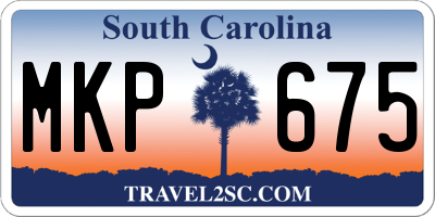 SC license plate MKP675