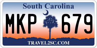 SC license plate MKP679