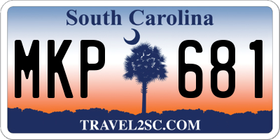 SC license plate MKP681