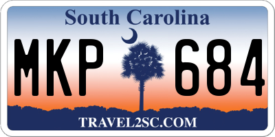 SC license plate MKP684