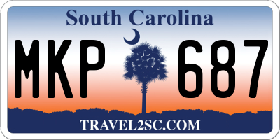 SC license plate MKP687