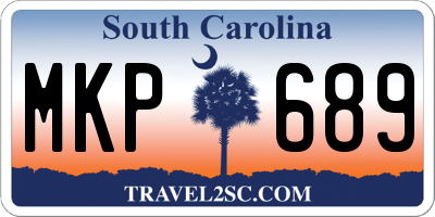 SC license plate MKP689