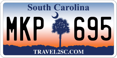 SC license plate MKP695