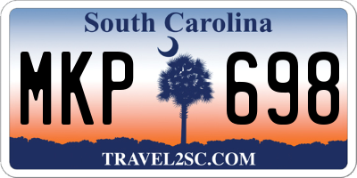 SC license plate MKP698