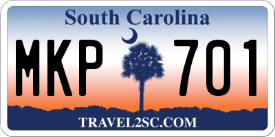 SC license plate MKP701