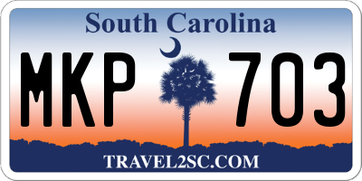 SC license plate MKP703