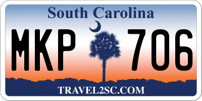 SC license plate MKP706