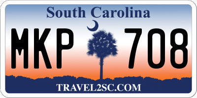 SC license plate MKP708